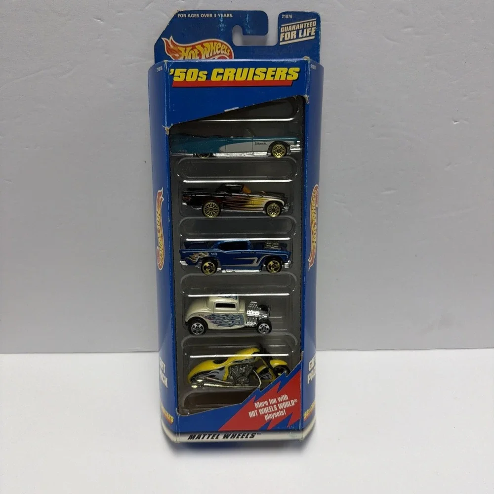 1998 HOT WHEELS 50'S CRUISERS SERIES 5-CAR‎ GIFT PACK-NIB-/-BIRD, CHEVY  #21076